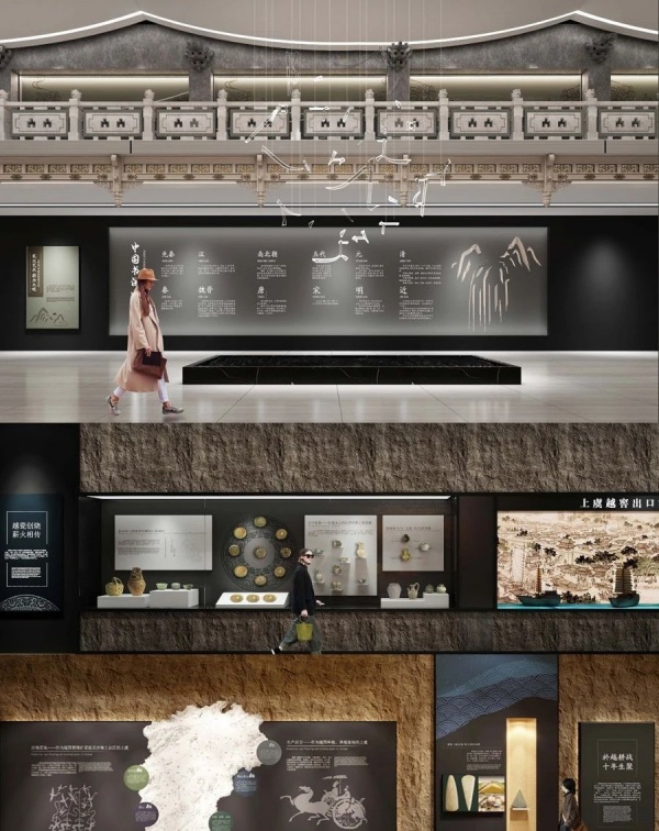 新中式國風(fēng)博物館文化墻排版設(shè)計(jì)