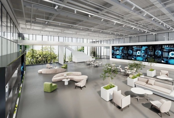 安得智聯辦公樓中庭展廳設計