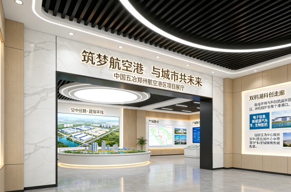 筑夢航空港-匠心映中原—中國五冶鄭州航空港展廳規劃設計方案